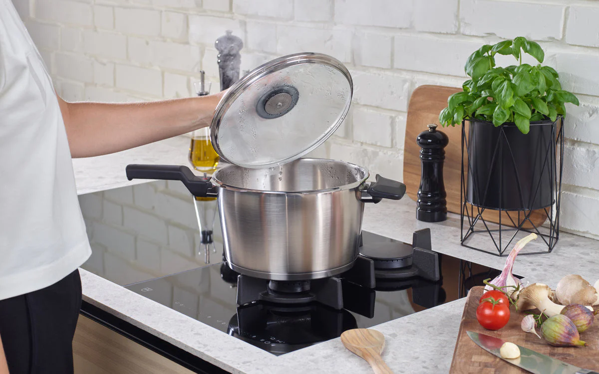 Vitaquick® Premium Pressure Cooker, 10.6 Quart with Steamer Insert and Tripod - Image 7