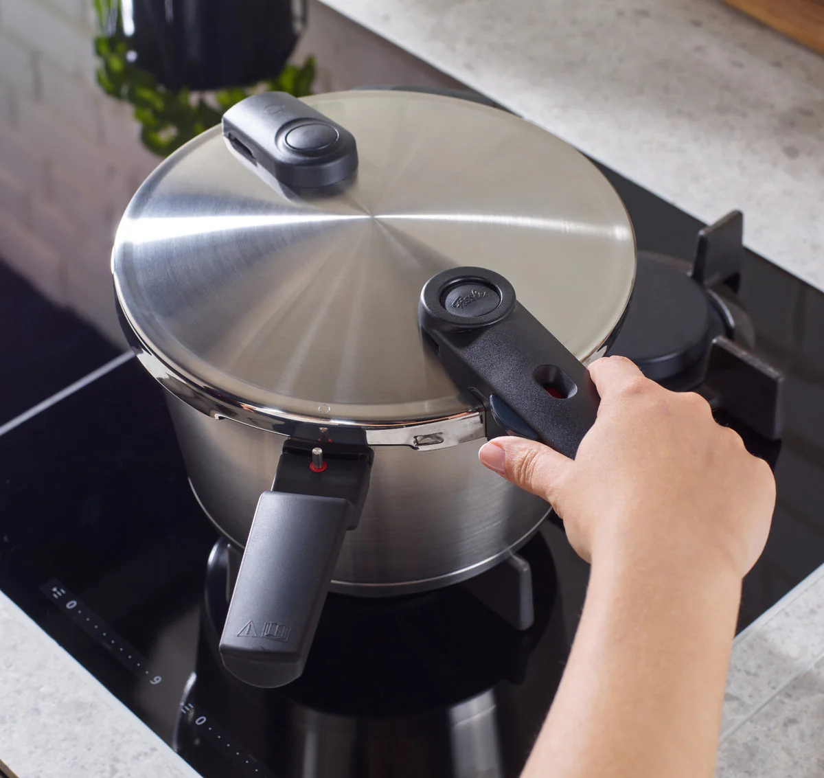 Vitaquick® Premium Pressure Cooker, 6.3 Quart with Steamer Insert and Tripod - Image 4